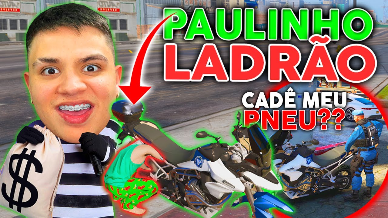 ROUBEl O PNEU DAS MOTOS no GTA RP 😂 (Paulinho o LOKO)