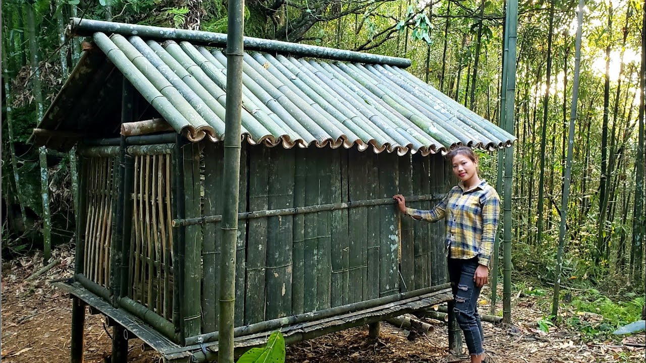 BAMBOO HOUSE:  How To Build Bamboo House 2021 | Bushcraft vn - Ep.39