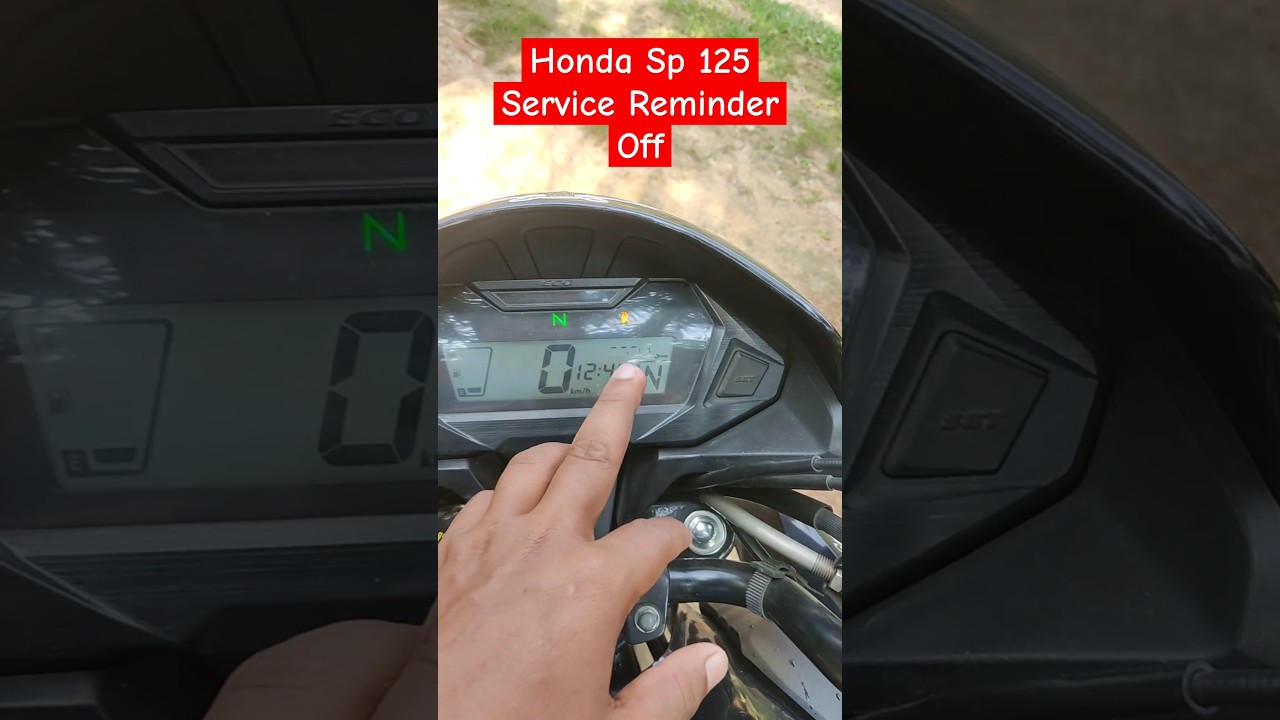 Honda Sp 125 Service Reminder Off | Sp 125 service indicator off | Honda SP 125 display setting