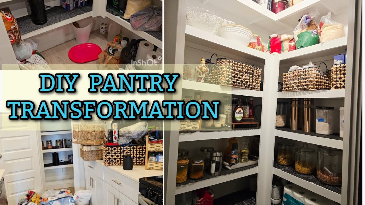 DIY PANTRY TRANSFORMATION. PANTRY MAKEOVER ON A BUDGET. 