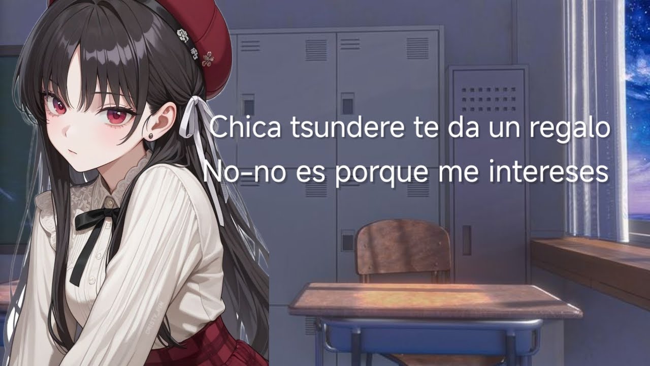 😒 chica tsundere te da un regalo 😒 (original?) 🌲 especial año nuevo 🌲