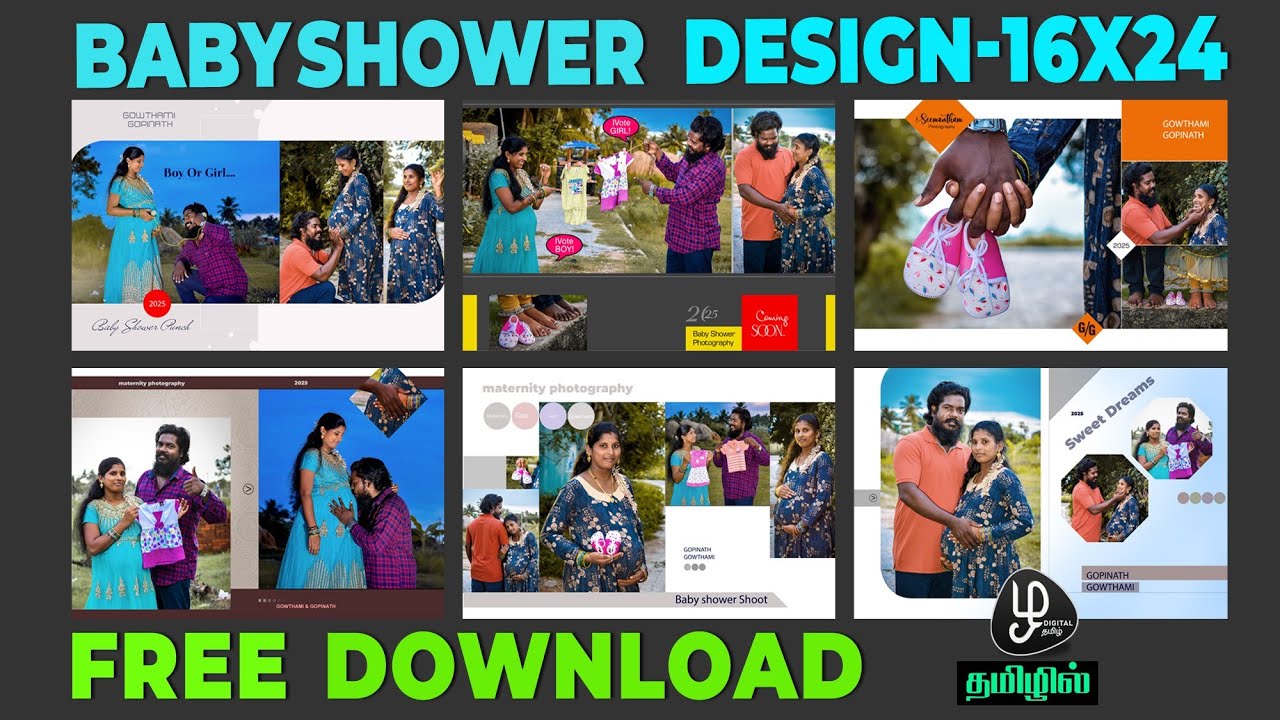 maternity album design free download baby shower album design valaikappu album psd design
