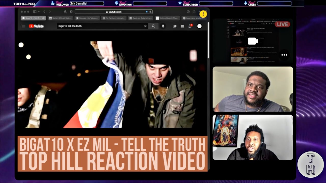 BIGAT10 - TELL THE TRUTH FEAT. EZ MIL (OFFICIAL TOP HILL REACTION VIDEO)