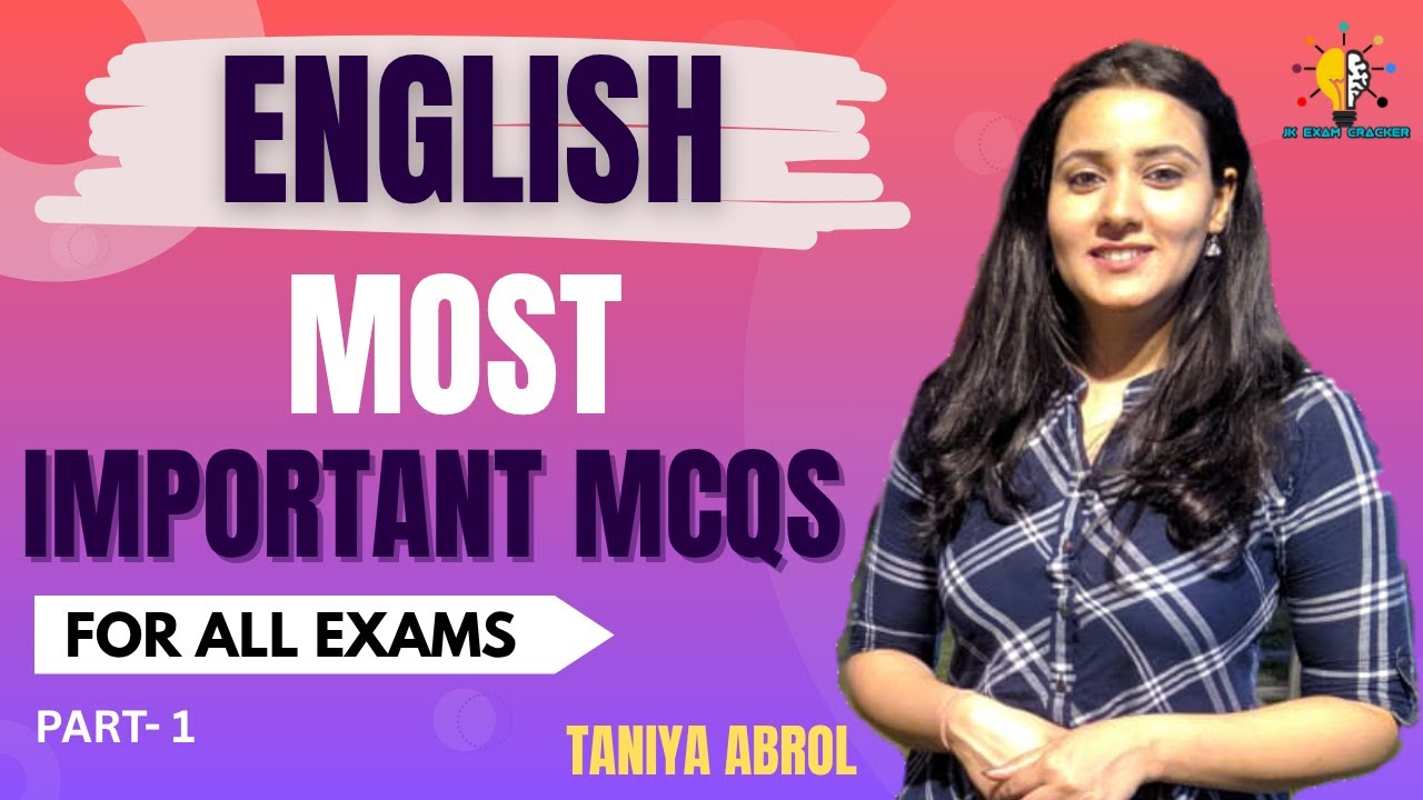 ENGLISH -  MOST IMPORTANT MCQS-1 II FOR ALL COMPETITIVE EXAMS