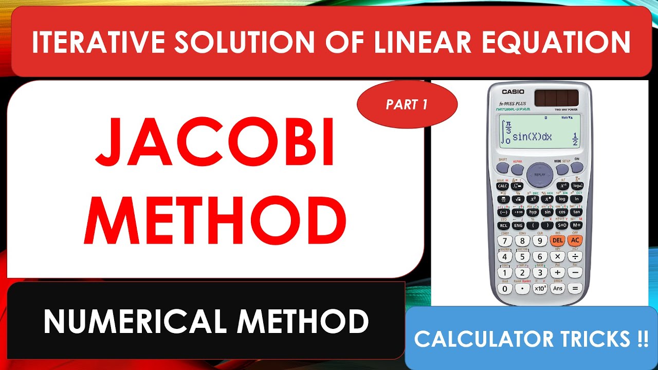 Gauss Jacobi Method | Jacobi Method in Nepali | numerical method | Jacobi method calculator tricks |