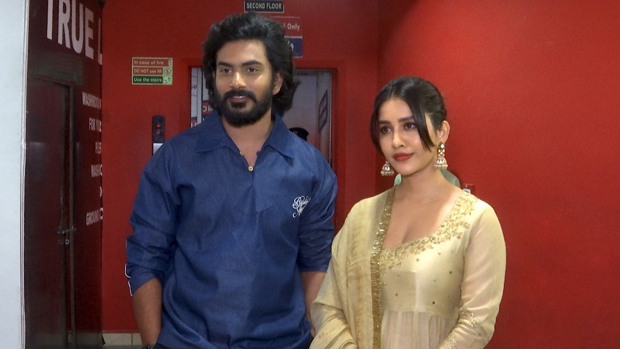 Virat Karrna & Nabha Natesh Exclusive Visuals @ Song Screening of Nagabandham