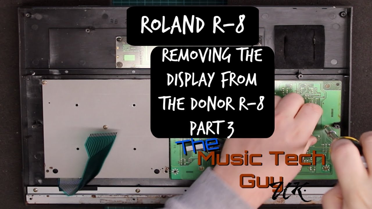 Roland R-8 - Removing the display from the donor R-8 - Restoration Part 3