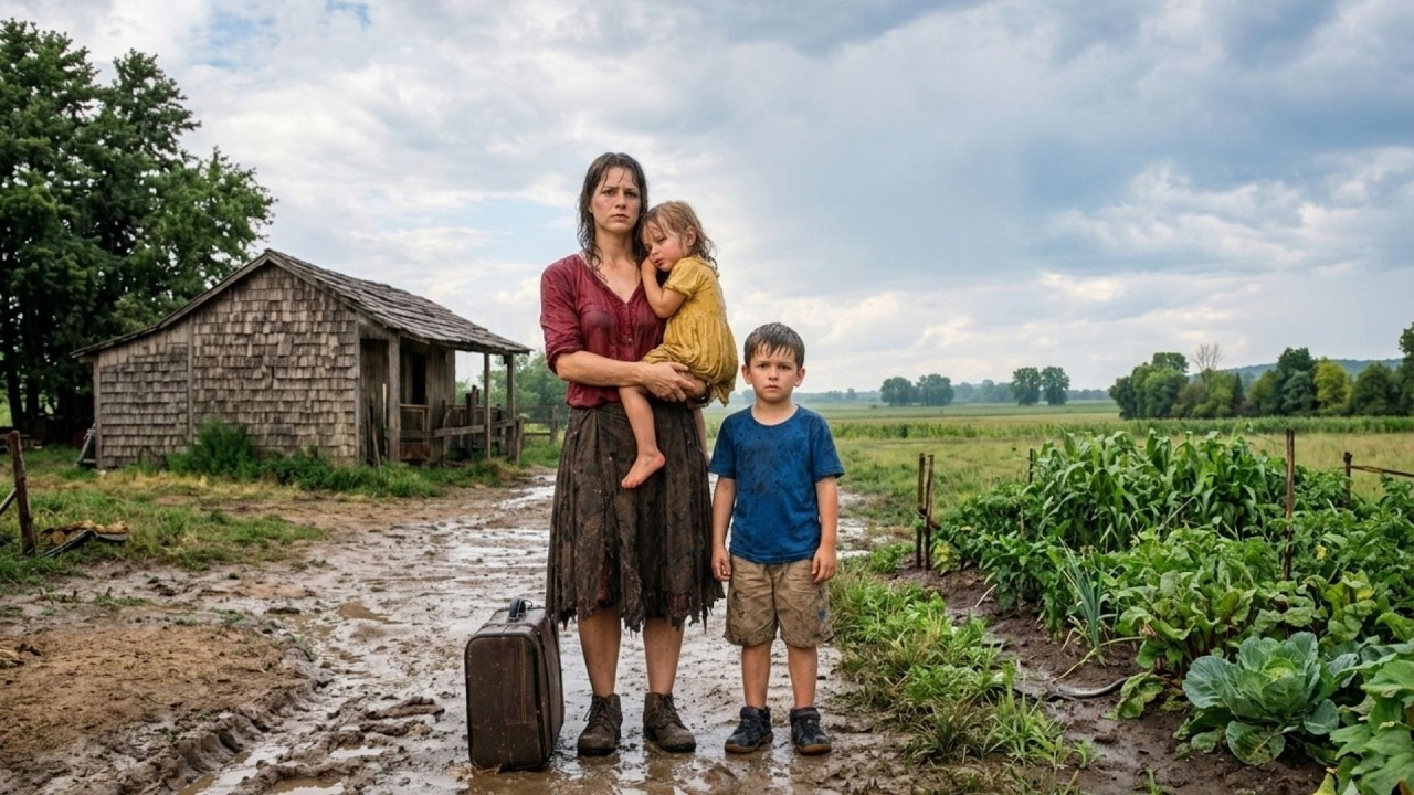 VIÚVA COM SEUS FILHOS É LARGADA... PELA SOGRA NA CHUVA...