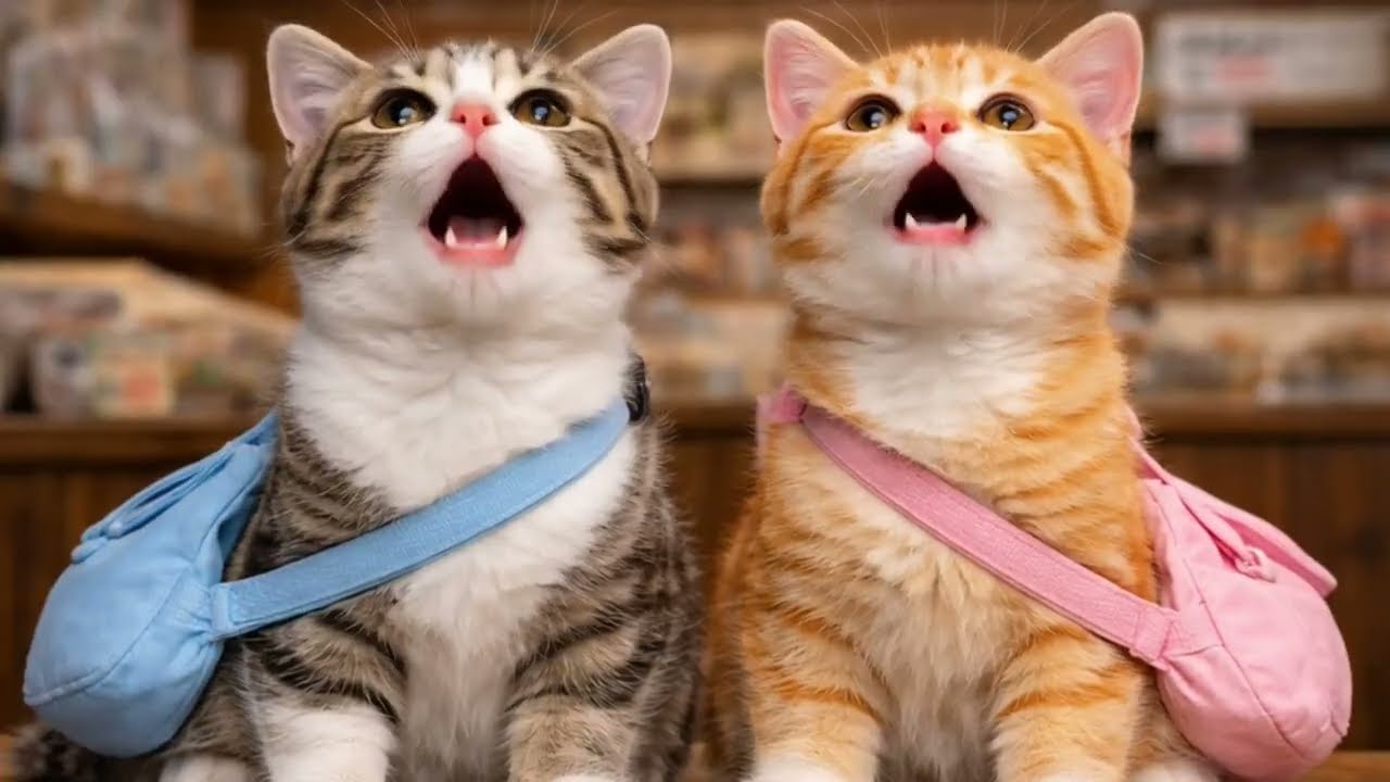 子猫の温泉デート♨️🐾 最後はふたりで「プハー」