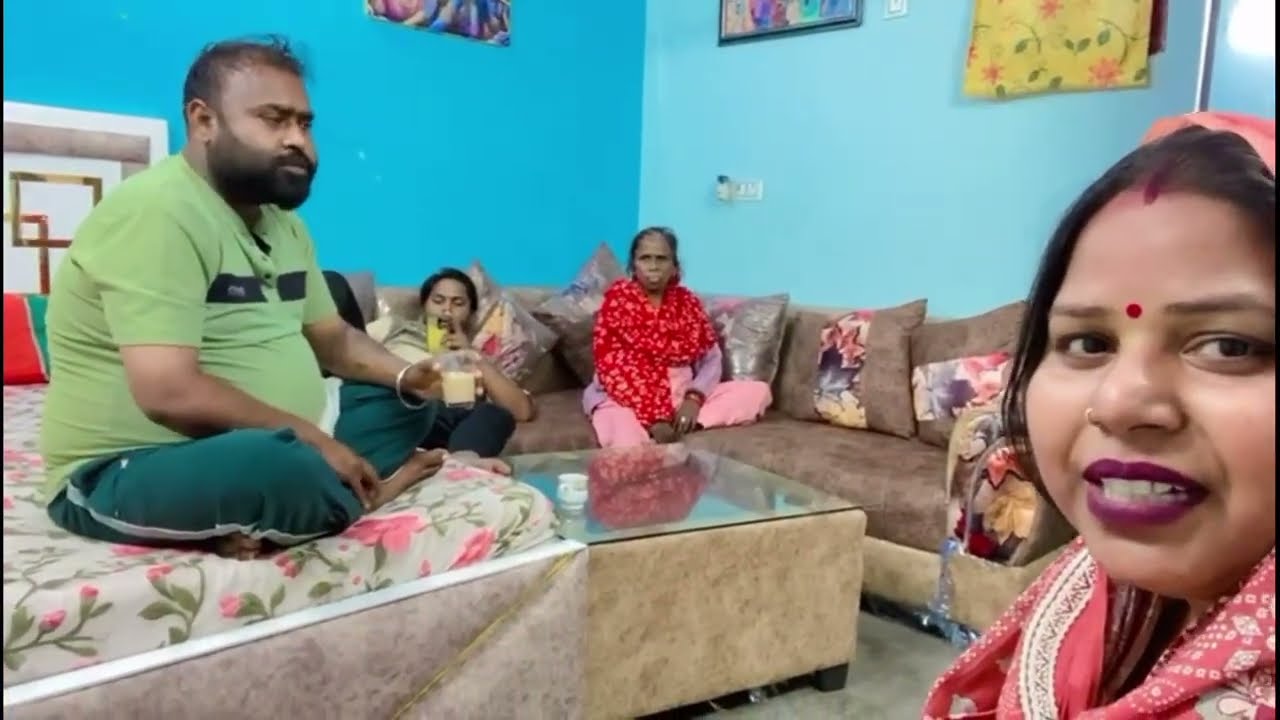 Jinval family vlog.646.Holi Pujan se pahle hamare Ghar Aaye rishtedar