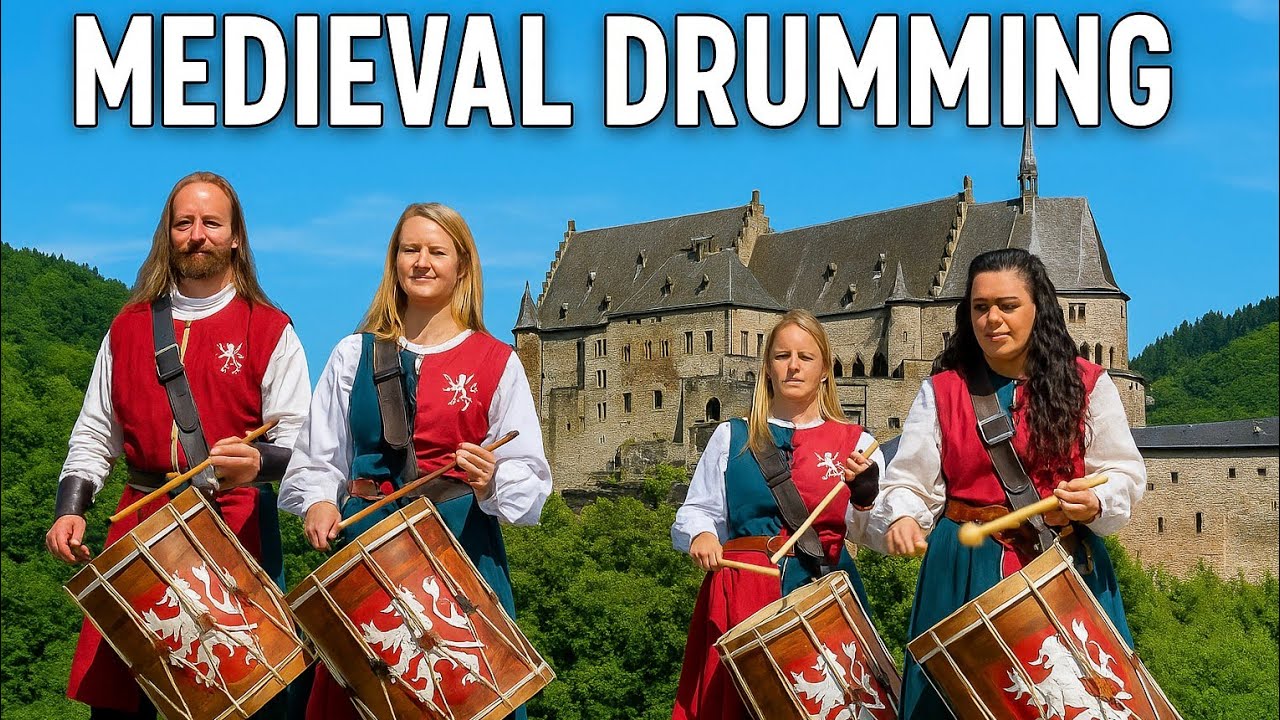 Medieval Drumming at Vianden Castle Festival | Live Ancient Beats 🥁🏰