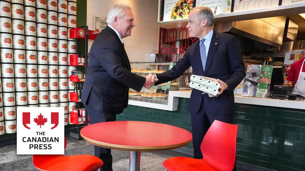 'All about Team Canada': Carney and Ford meet at Toronto pizza shop