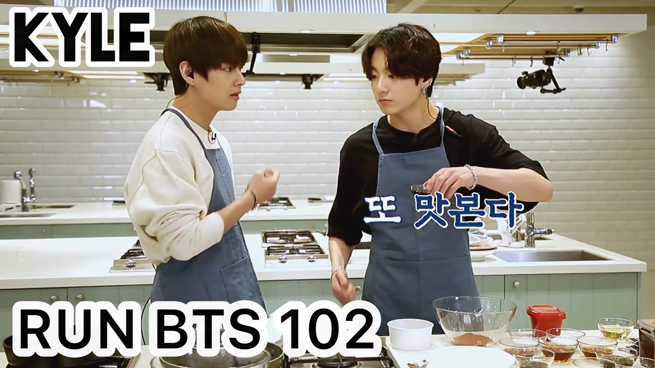 [Озвучка Кайла] RUN BTS - 102 Эпизод "Король аватара готовки Ч. 1 - Чонгук, Ви и Джин" 28.04.2020г
