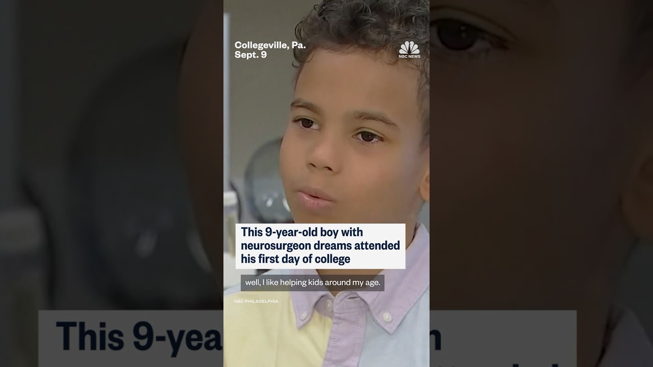 This 9-year-old boy with neurosurgeon dreams attended his first day of college