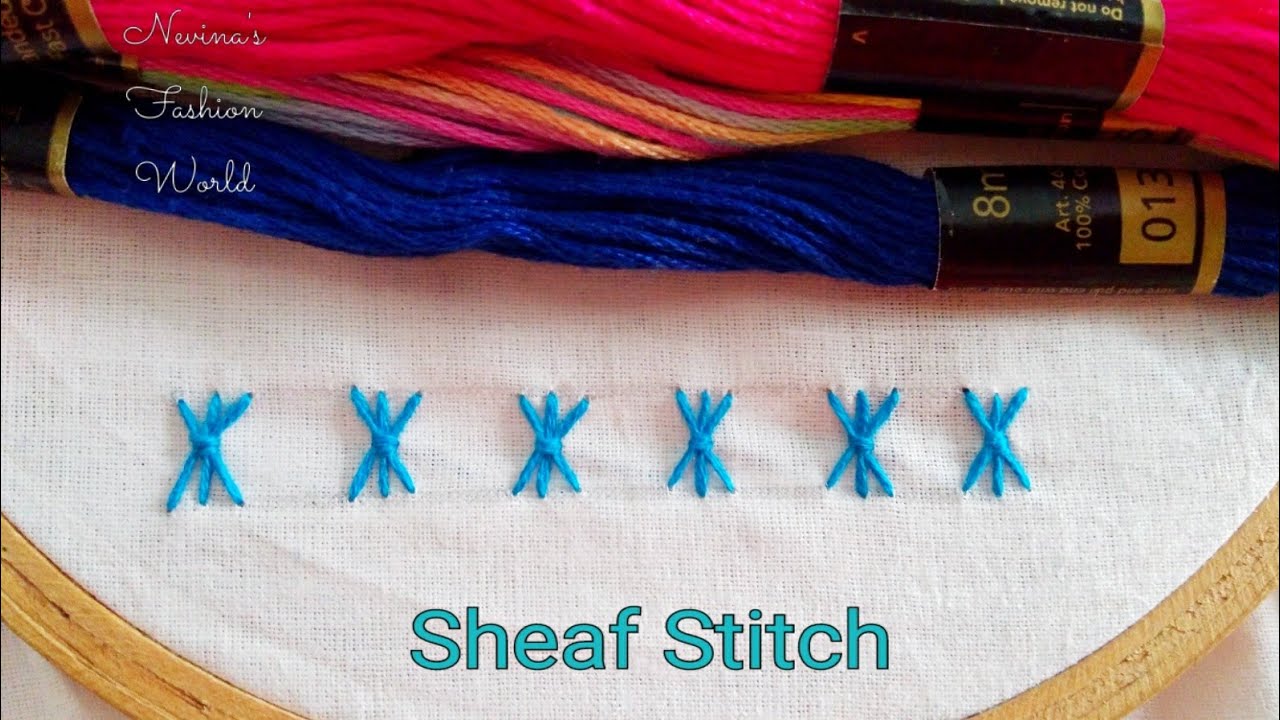 Sheaf Stitch Embroidery designs | sheaf stitch | sheaf stitch Embroidery Design |Tutorial || Part 31