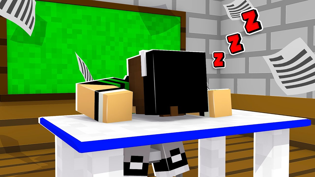 O BRUNINHO DORMIU NA AULA E FOI EXPULSO NO MINECRAFT!