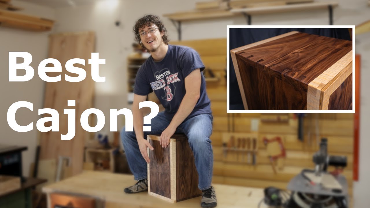 Изготовление кахона из цельного грецкого ореха