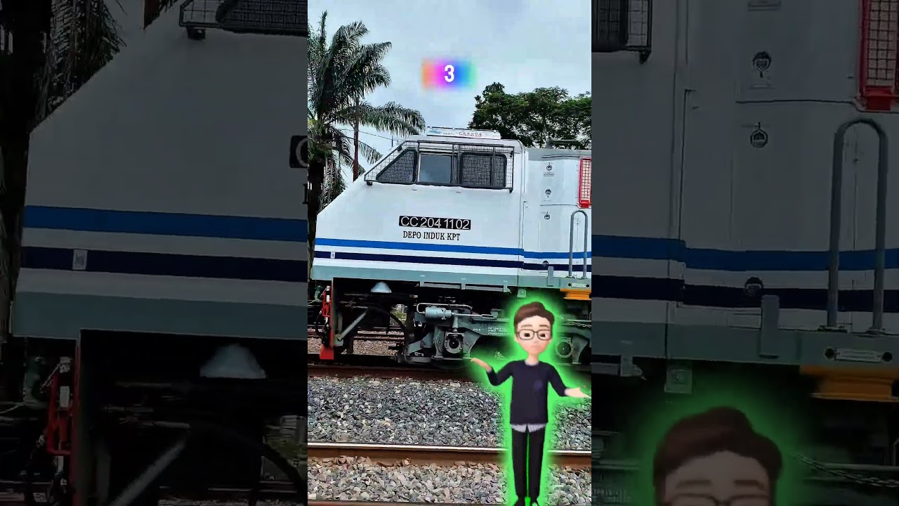 Lokomotif CC 204 #keretaapi #railfans #lokomotifcc204 #shorts