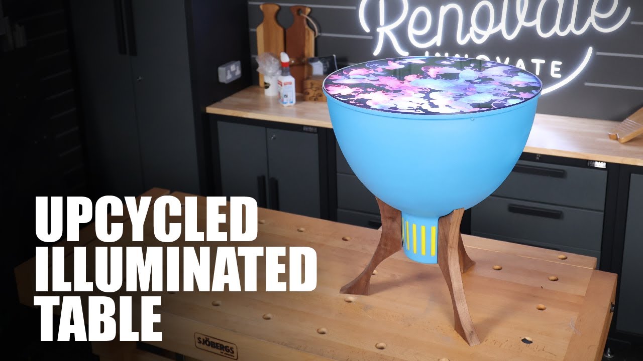 Amazing Illuminated Side Table Made From an Old Warehouse Lamp  | Innovate Project
