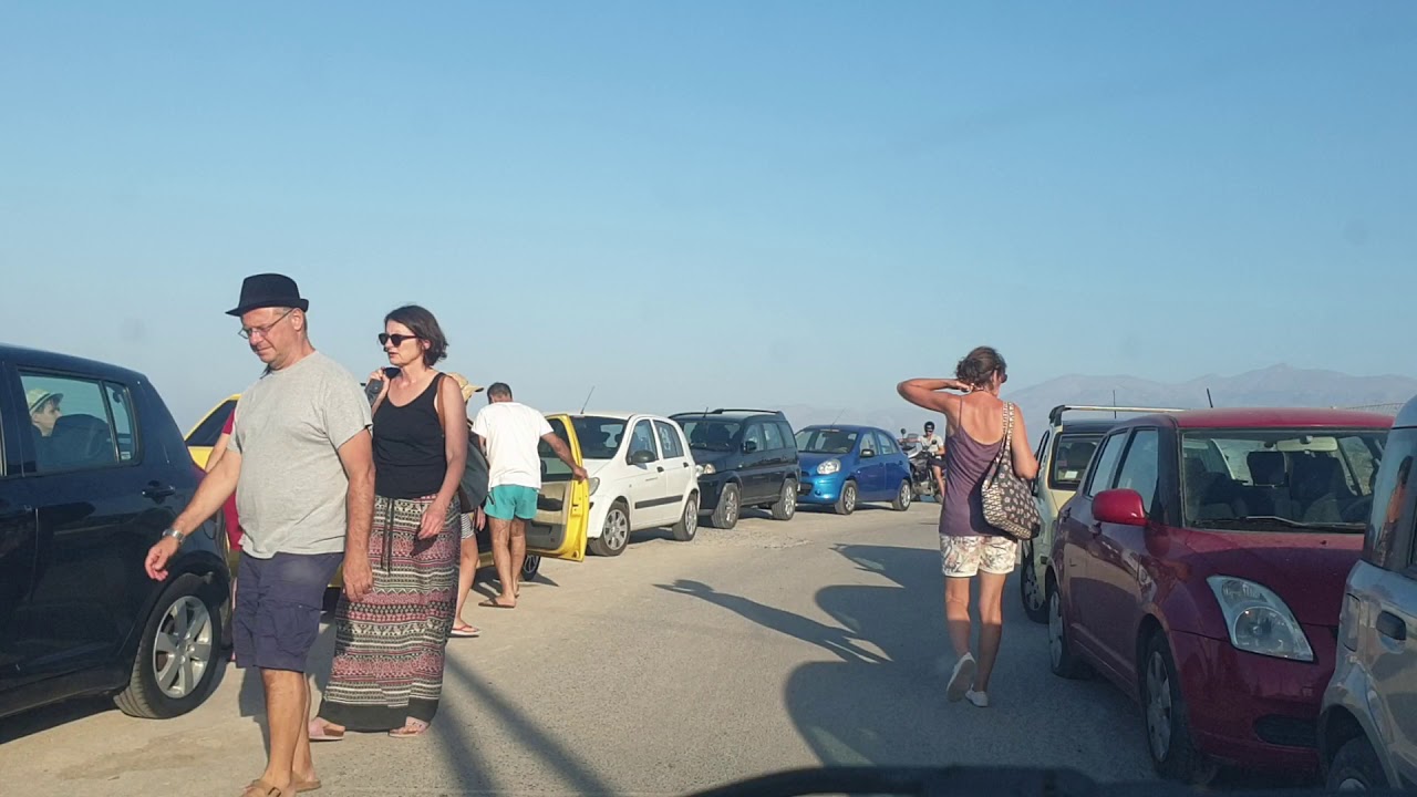 003. Road movie from beach Sarantaris to parking Dimokratis Hersonissos