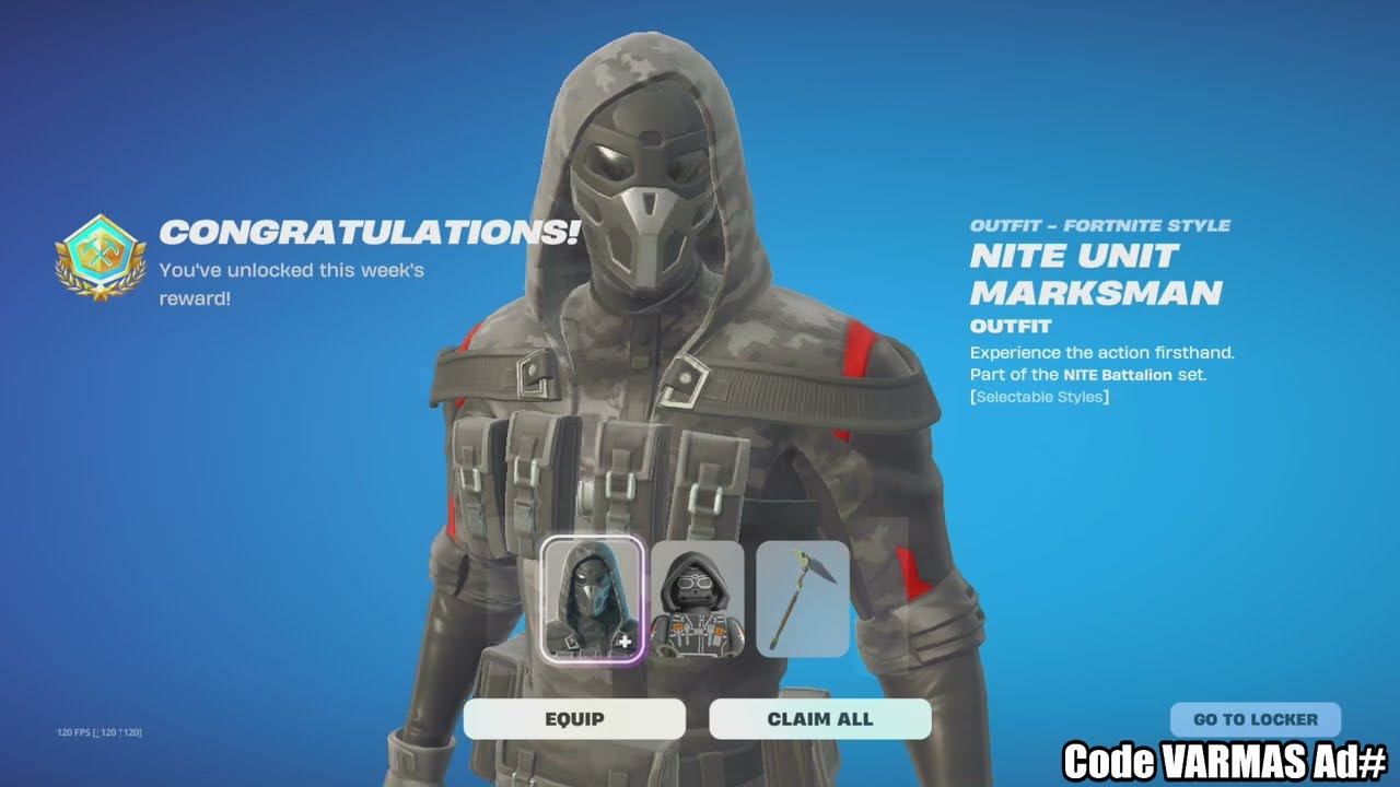I Won NITE UNIT MARKSMAN Skin in Fortnite