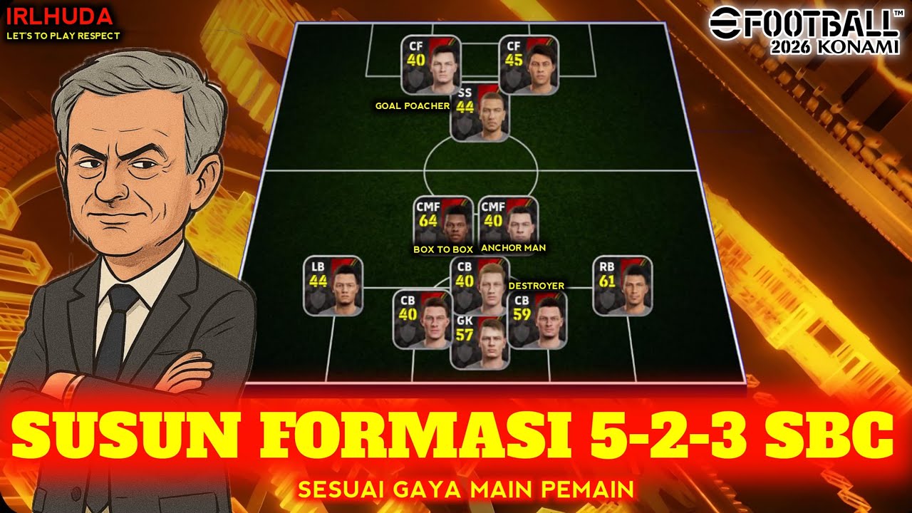 SUSUN FORMASI 523 COACH JOSE MOURINHO (SBC) | EFOOTBALL2026