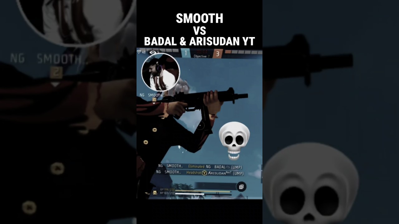 SMOOTH VS ARISUDAN YT AND NG BADAL💀 #freefire #nonstopgaming #shorts #smooth