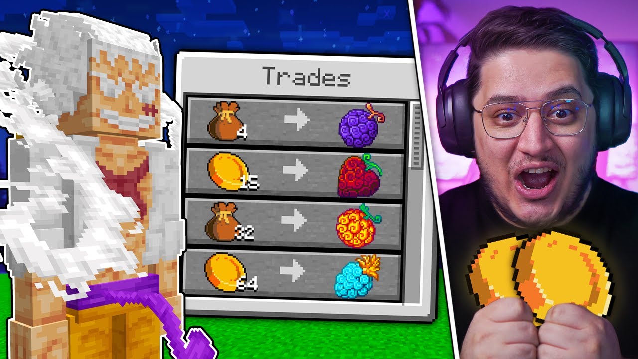 ماين كرافت ولكن اقدر اشتري فواكه الشيطان من انمي ون بيس ! 😱 | One Piece TRADES ! 🔥