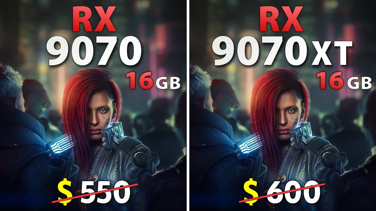 RX 9070 vs RX 9070 XT - Test in 12 Games | 1440p