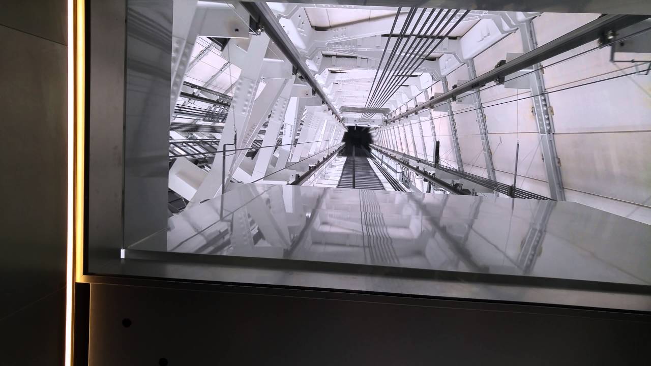 Going up to highest floor at Skytree