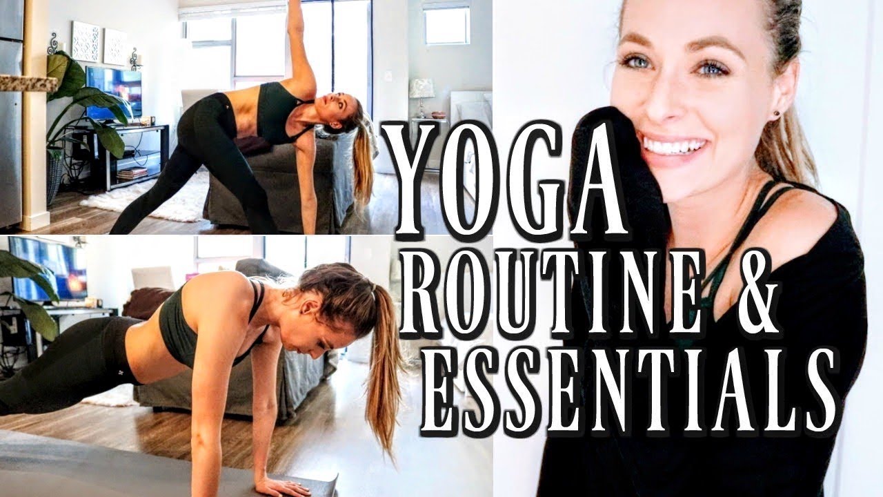 YOGA ROUTINE + ESSENTIALS | YogaClub Fitness Subscription Box Review