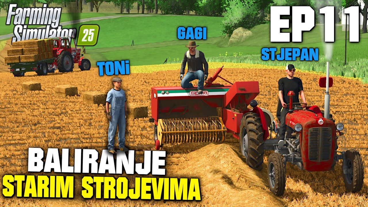 BALIRAMO MALE BALE STARIM TRAKTORIMA ! - Švabija Ep11 Balkanski Farmeri