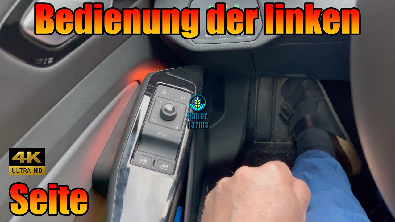 Bauer Harms zeigt euch die Bedienung der linken Seite. Fensterheber und Lichtschalter