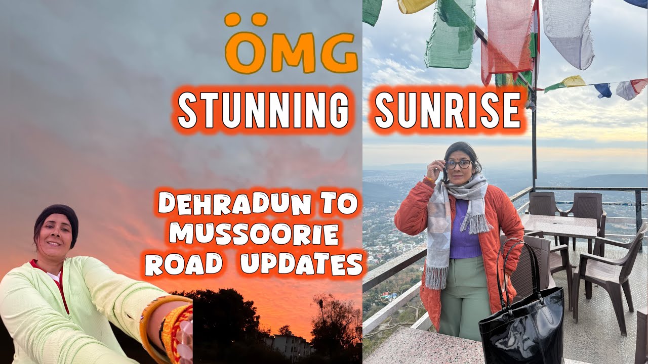 Finally Started My Journey!Stunning Sunrise| मसूरी Road ताज़ा हालात ये हैं! #khushi  #dailyvlog 