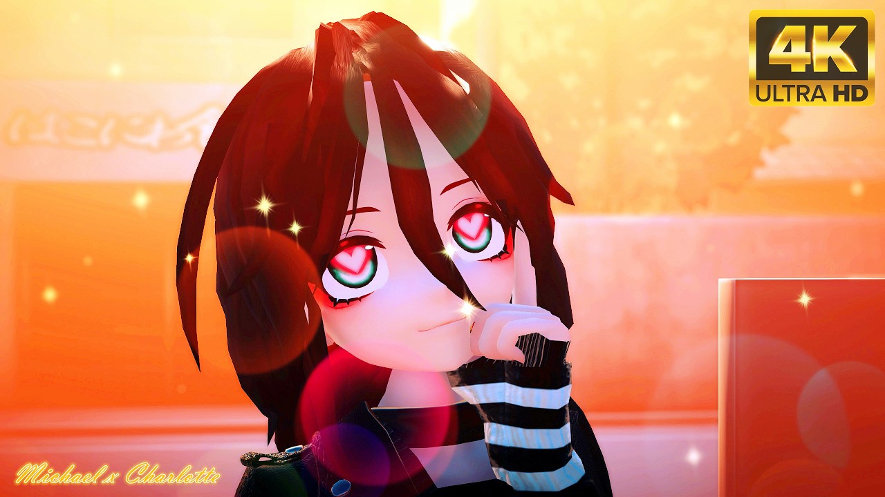 Michael Afton x Charlotte Emily 💜 FNAF2 MMD Anime 3D Animation ✨ (Fandom AU) | Comedy Mini Skit