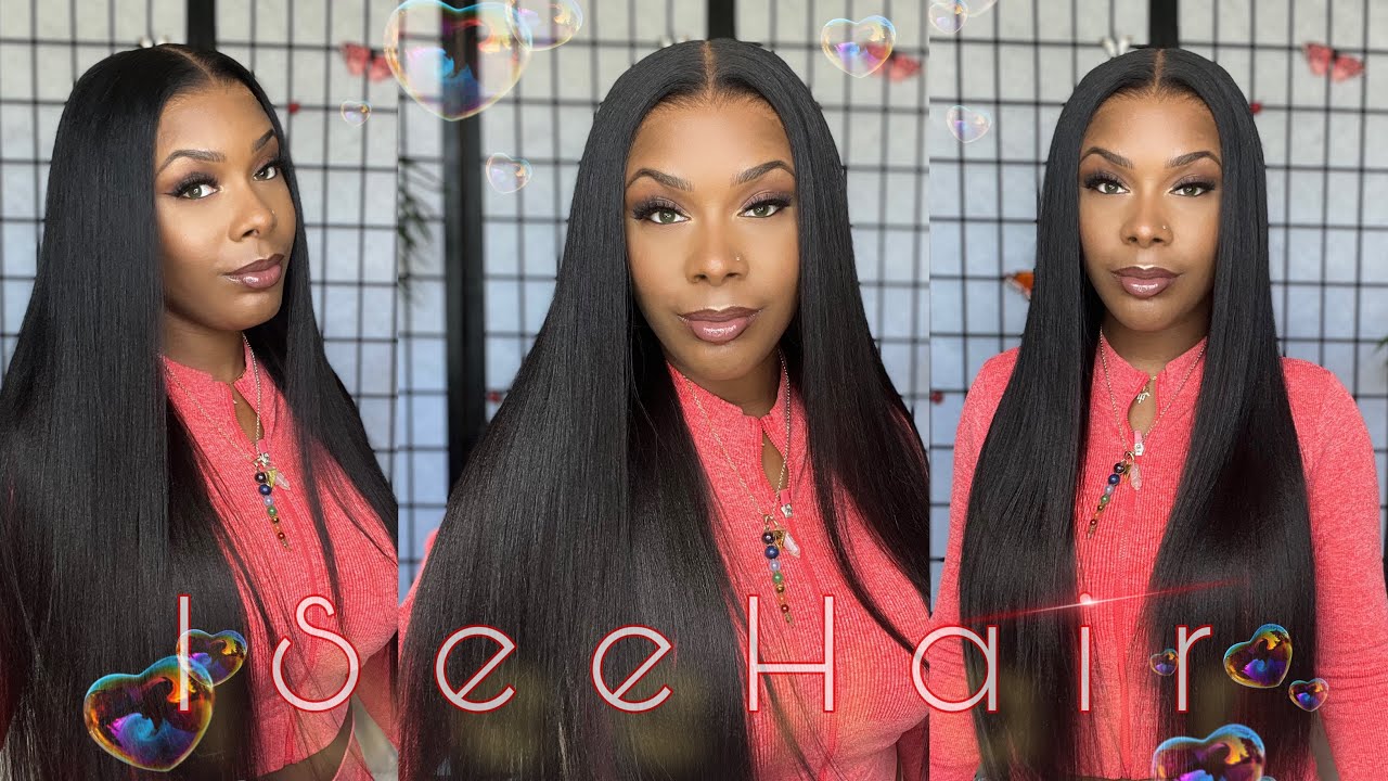 ISeeHair Come Through! 😍 M-Cap 9x6 Yaki Straight Glueless Wig Pre Bleached Tiny Knots HD Lace Wig