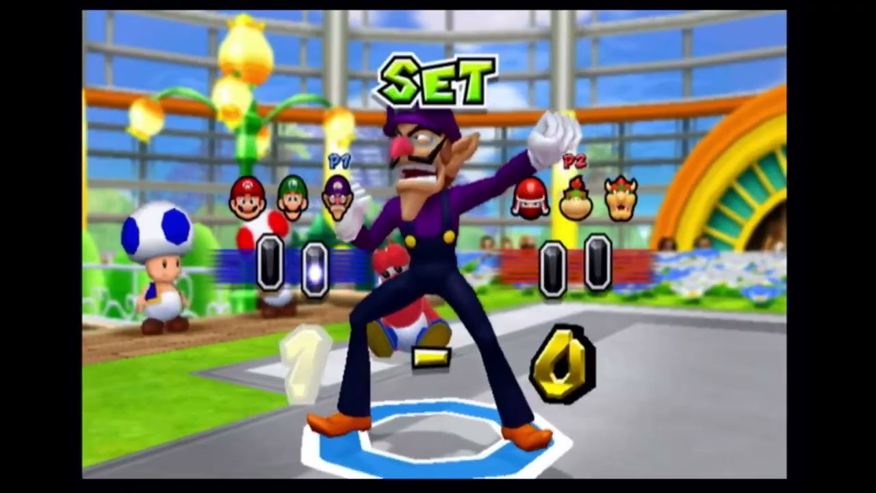 Mario Sports Mix: Dodgeball Daisy Garden 2 Player 60fps