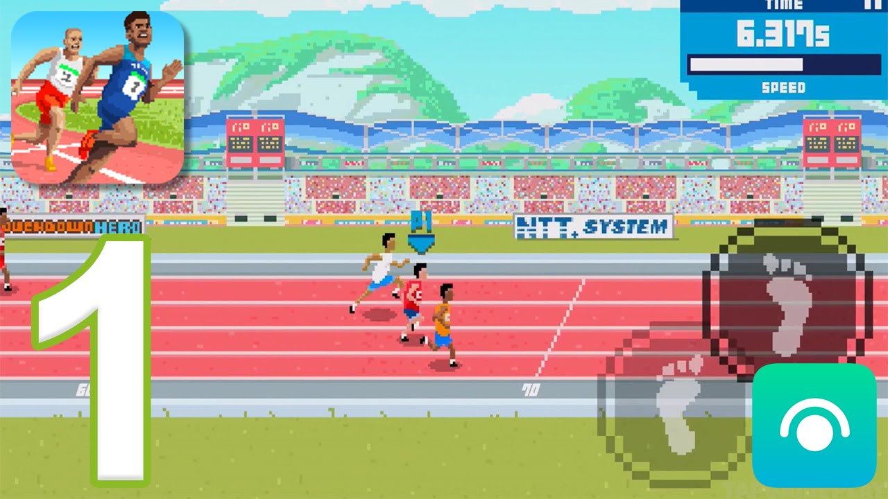 Sports Hero - Gameplay Walkthrough Part 1 - 100m SPRINT (iOS)