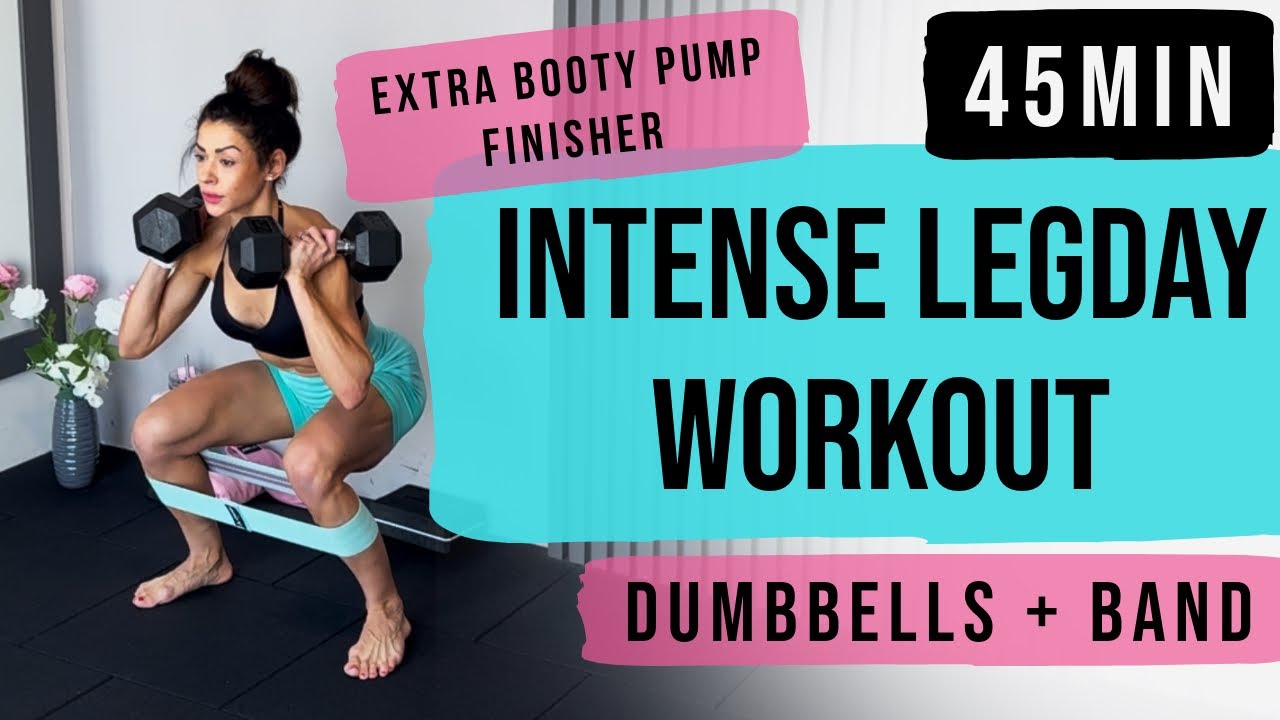 45 Minute Leg Day HIIT with Dumbbells | Glutes & Legs Workout