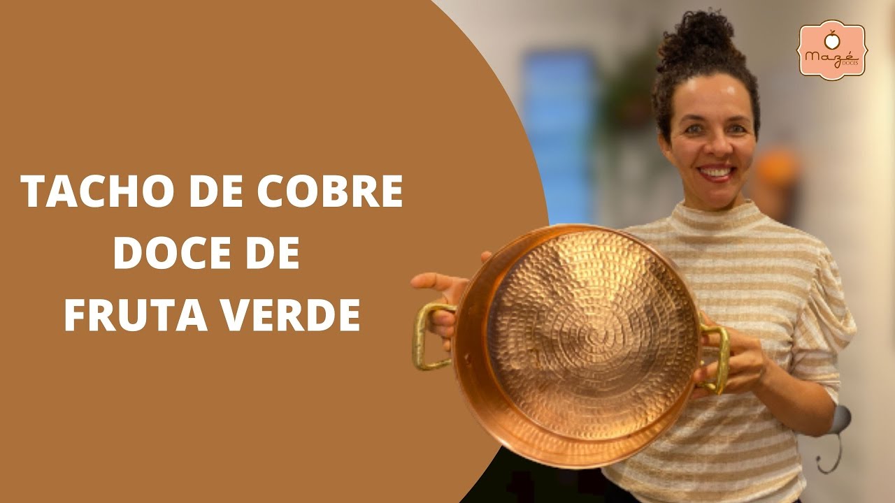 TACHO DE COBRE DOCE DE FRUTA VERDE