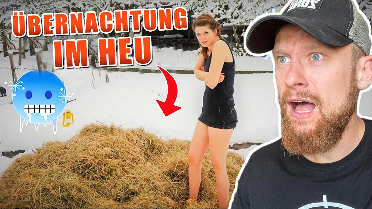 Bei -5° im HEU in UNTERWÄSCHE übernachten | Fritz Meinecke reagiert auf Vanessa Blank