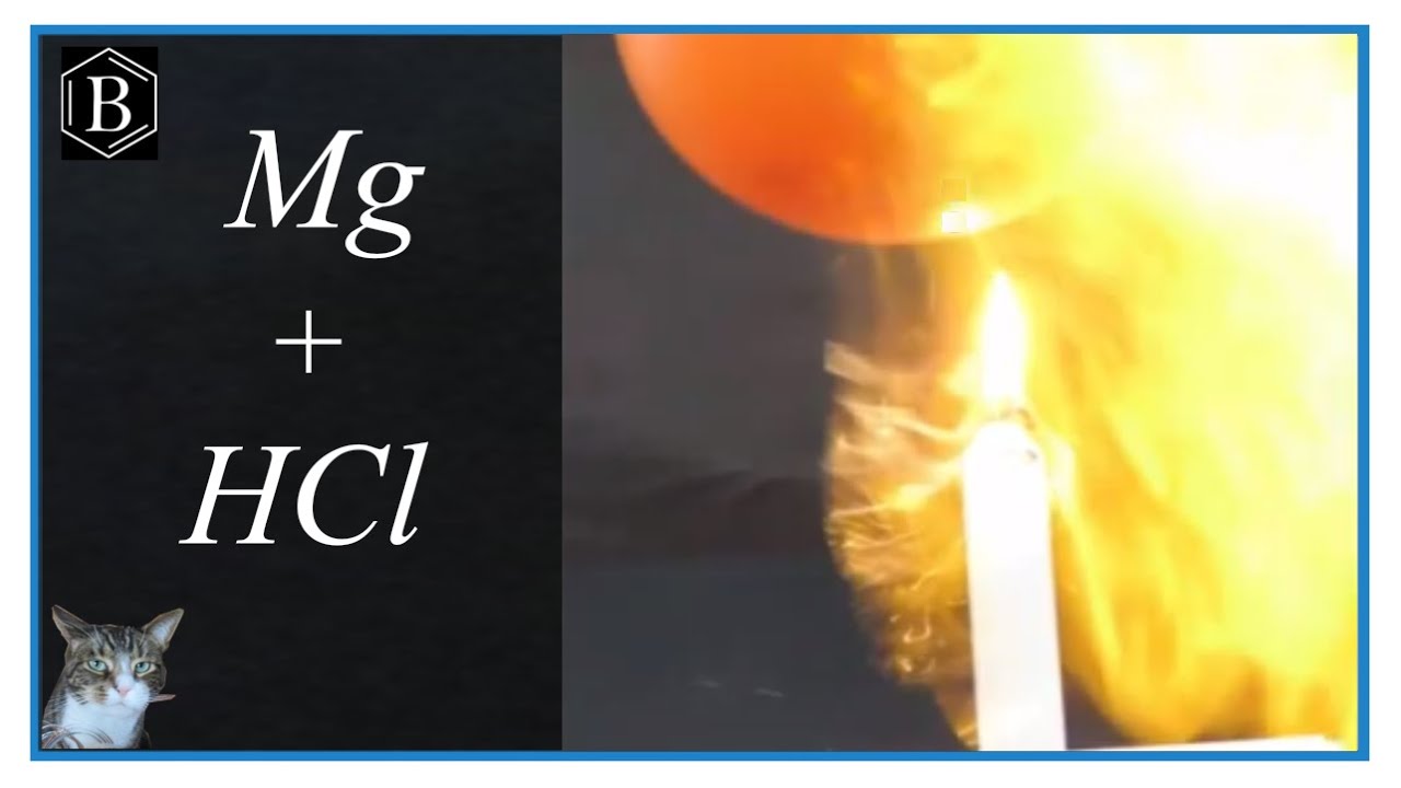 Magnesium + Hydrochloric Acid Reaction 💥 Bonus: Hydrogen Explosion