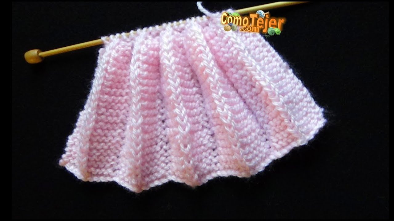 Plisado Reversible Muy Fácil Principiantes 2 agujas, palitos, tricot, knitting (742)