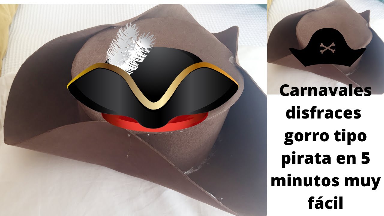 DIY-Como hacer un gorro tipo pirata en 5 minutos + carnaval, carnaval