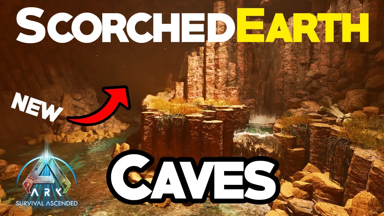 Exploring All The NEW Caves On SCORCHED EARTH In Ark Ascended