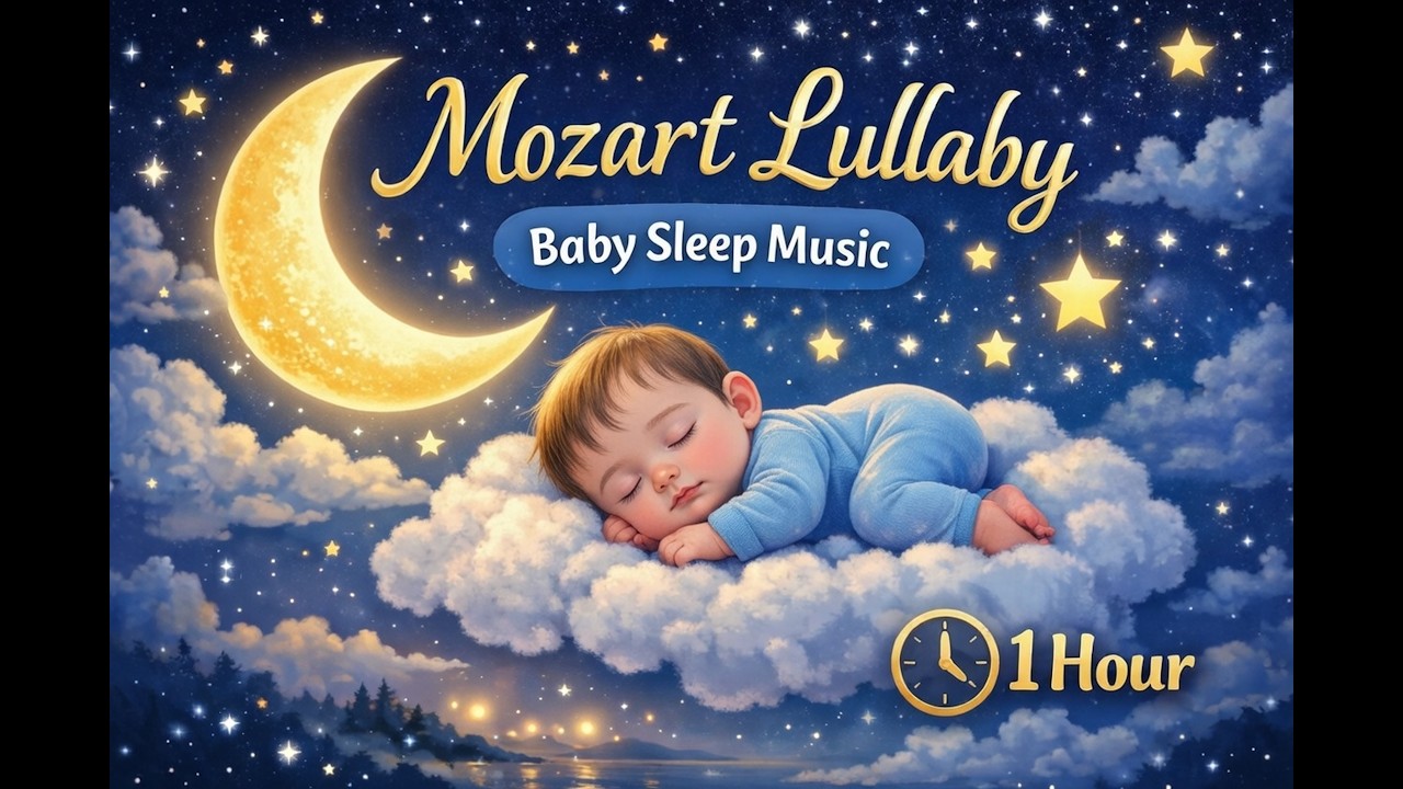 Mozart Lullaby for Babies 💤 1 Hour Baby Sleep Music | Calm Classical Piano for Deep Sleep