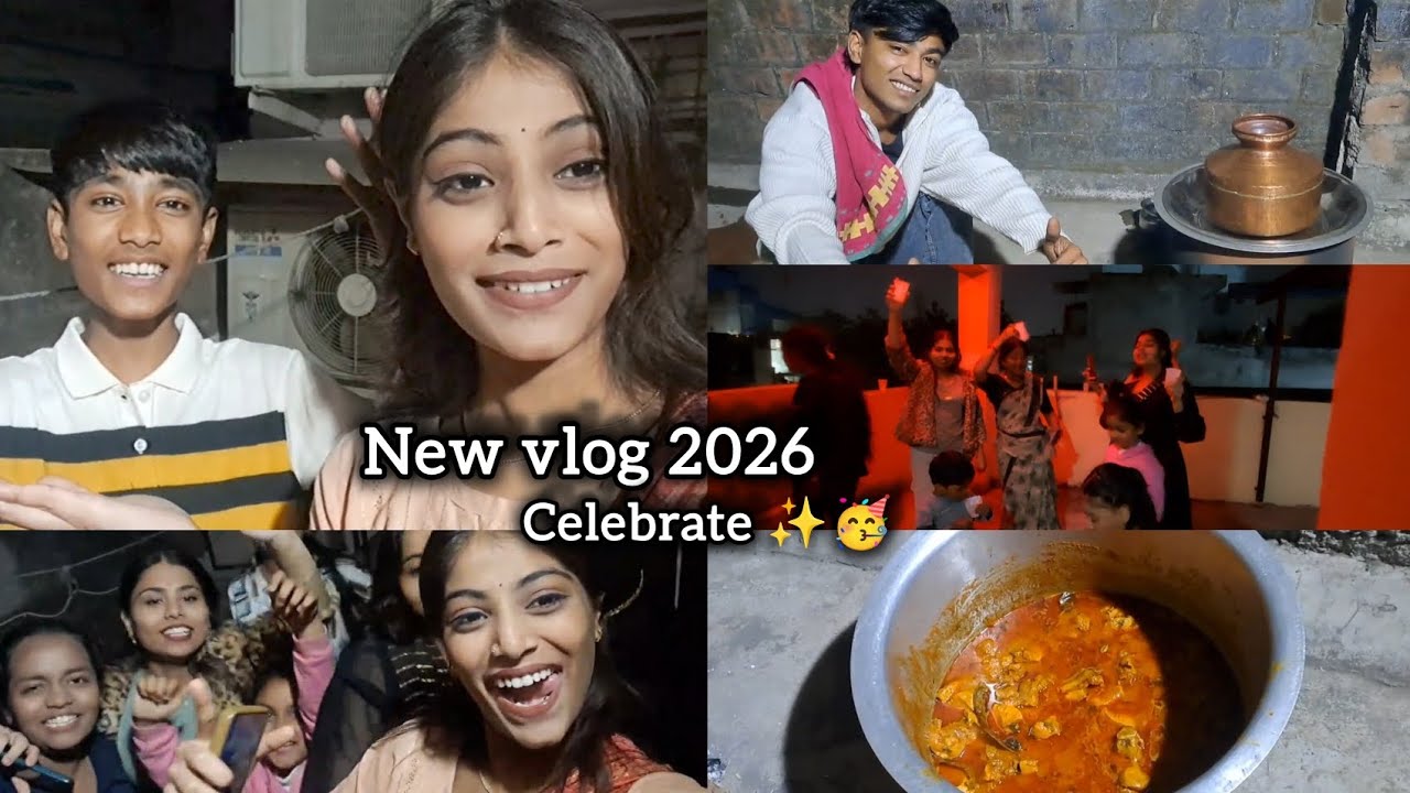 New year 2026 ✨🥳 celebration with baccha party 
