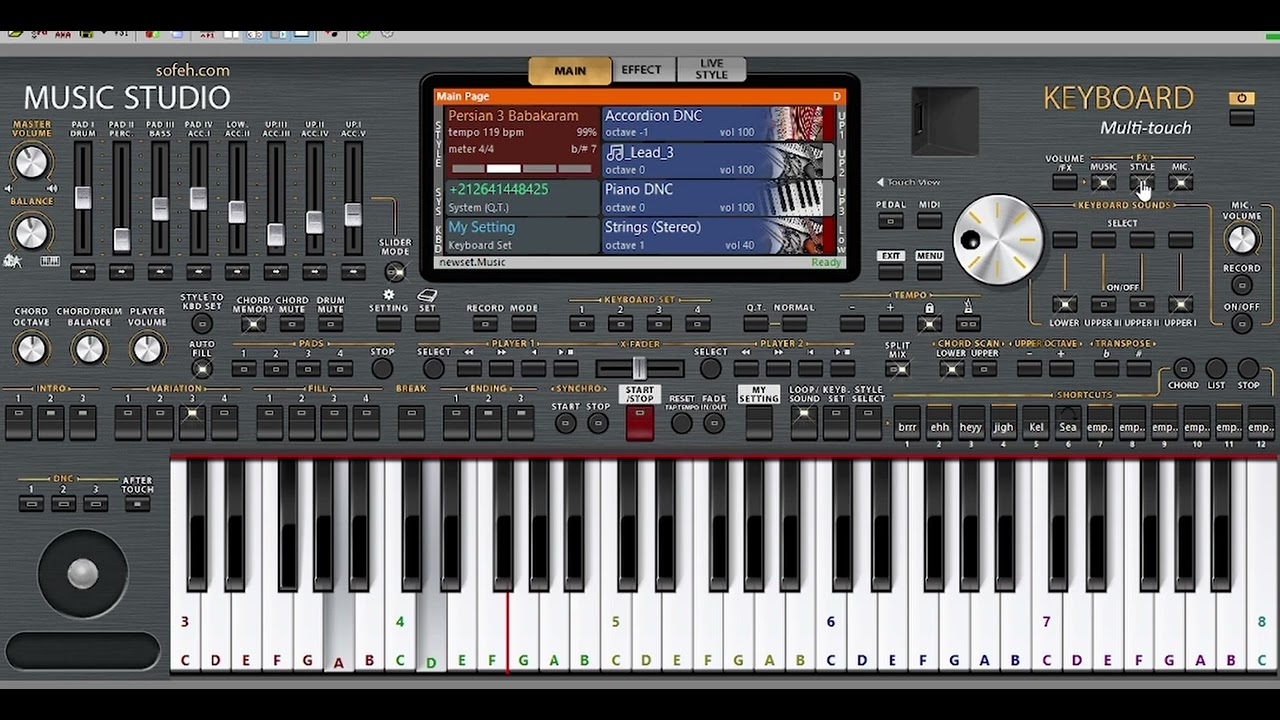 Music Studio | Sofeh Sunrise| Accordion | ORG PC | Darixmaga qoyma meni