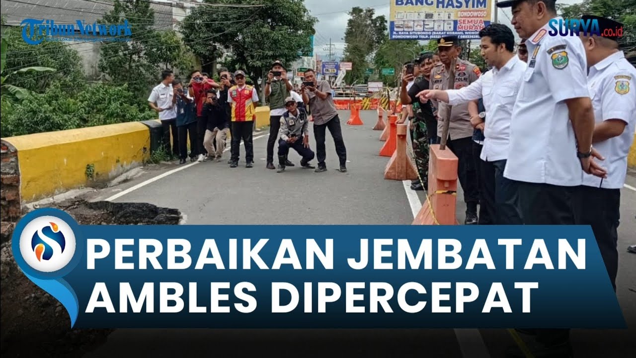 Wagub Jatim Tinjau Jembatan Sentong yang Ambles di Bondowoso, Pastikan Perbaikan Dipercepat