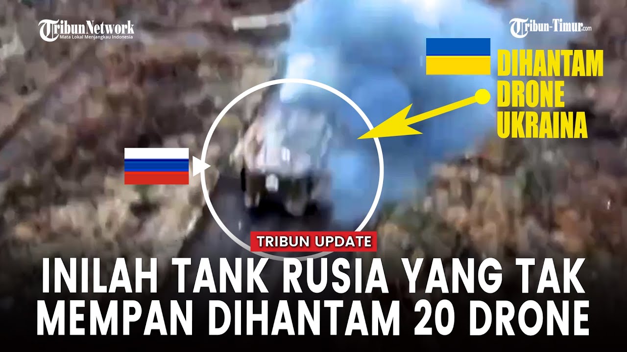[FULL] Aksi Epik Tank Rusia Tangkis 20 Serangan Drone FPV Ukraina, VIRAL!!